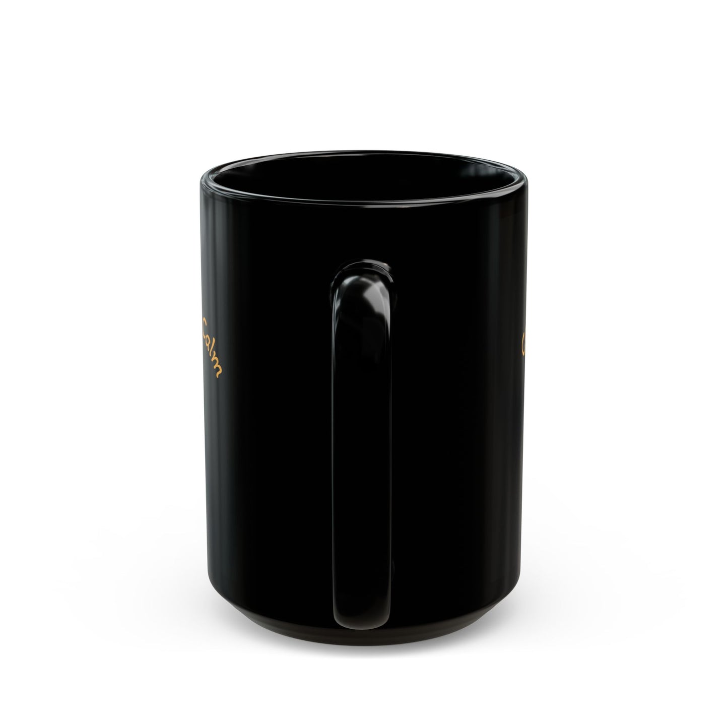 Create Calm Carry Fire Black Ceramic Mug — 11oz Artful Coffee Cup
