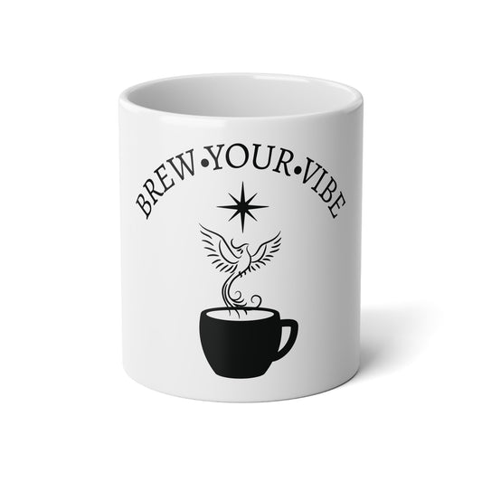 Brew Your Vibe 20oz Signature Logo — Inspirational Phoenix Coffee Cup