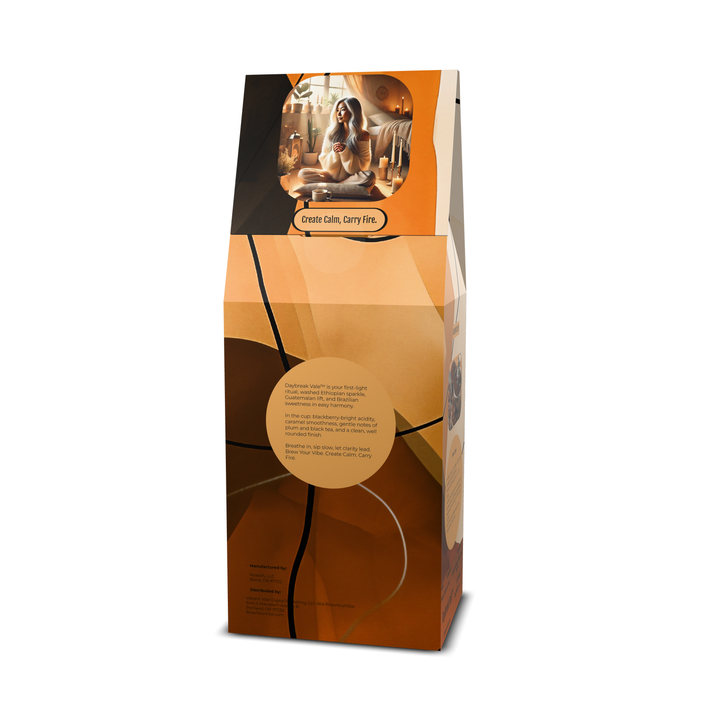 Daybreak Vale™- Light Roast Coffee (Ground) -Tasting Notes: Blackberry • Caramel • Plum • Black Tea - Origins: Ethiopia · Guatemala · Brazil