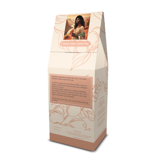 Guji Bloom Signature™ Ethiopia Premium Single Origin - Coffee (Ground) Light Medium Roast • Tasting Notes: Green Tea • Lemon Verbena • Blackberry