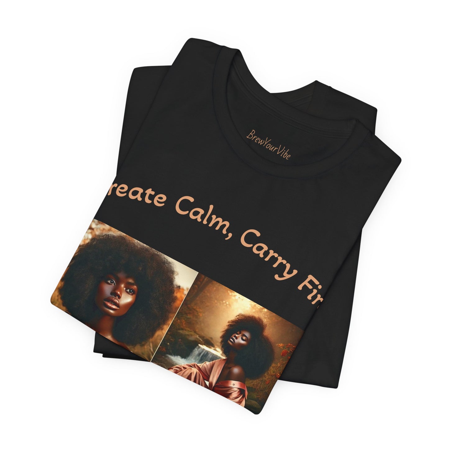 Mantra Tee — "Create Calm, Carry Fire" Lightweight Cotton T‑Shirt