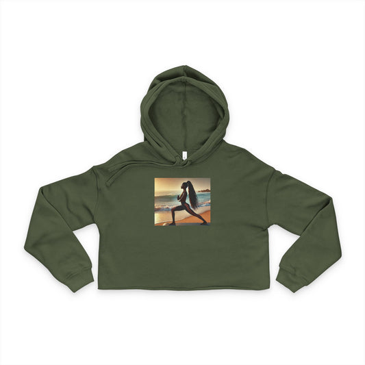 Coastal Soul Cropped Hoodie | Yoga Beach Goddess Sweatshirt | Spiritual Crop Top