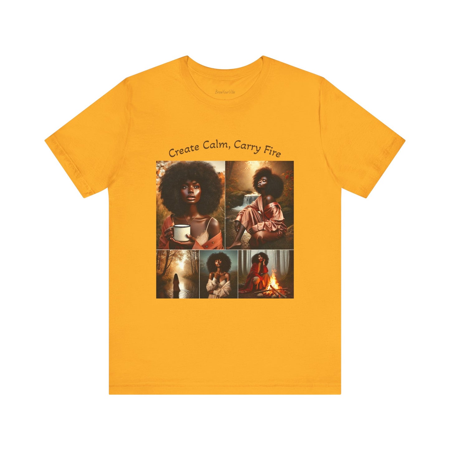 Mantra Tee — "Create Calm, Carry Fire" Lightweight Cotton T‑Shirt