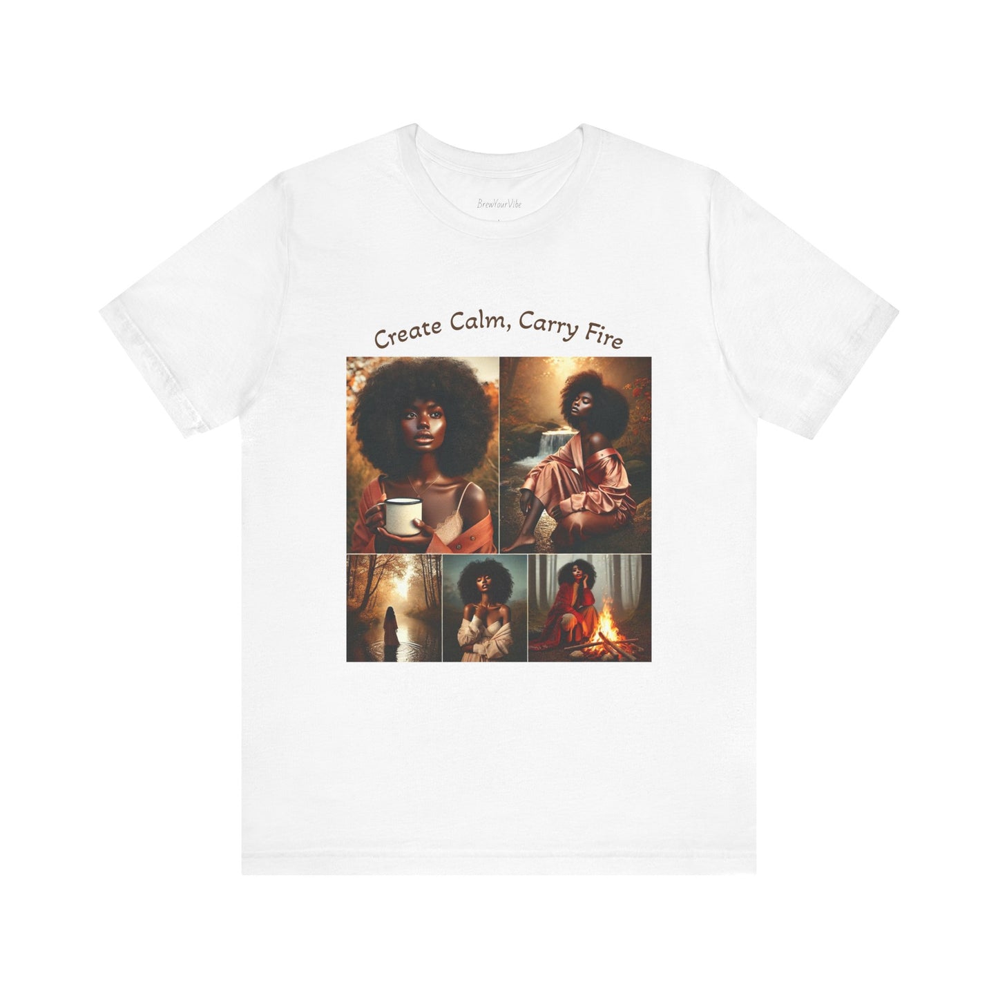 Mantra Tee — "Create Calm, Carry Fire" Lightweight Cotton T‑Shirt