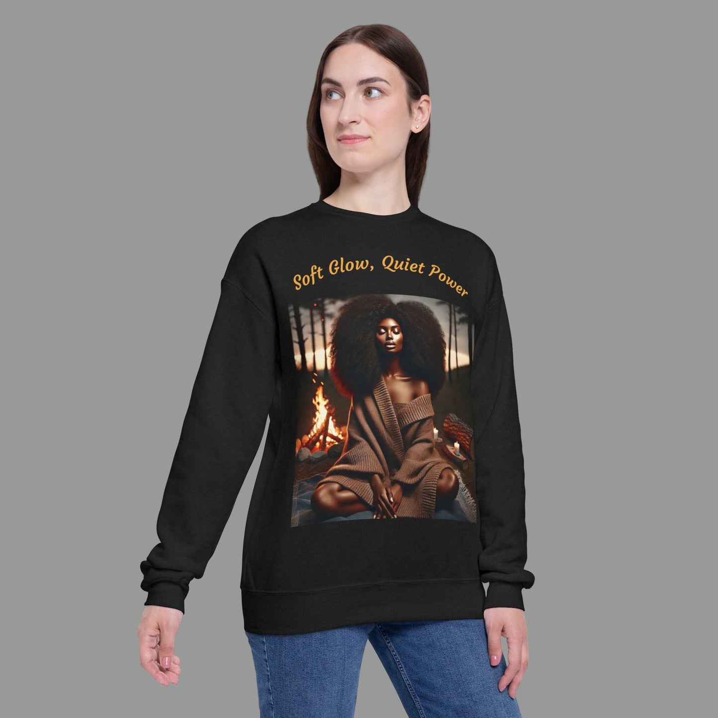 Luxe Meditation Vibes Sweatshirt — "Soft Glow, Quiet Power"