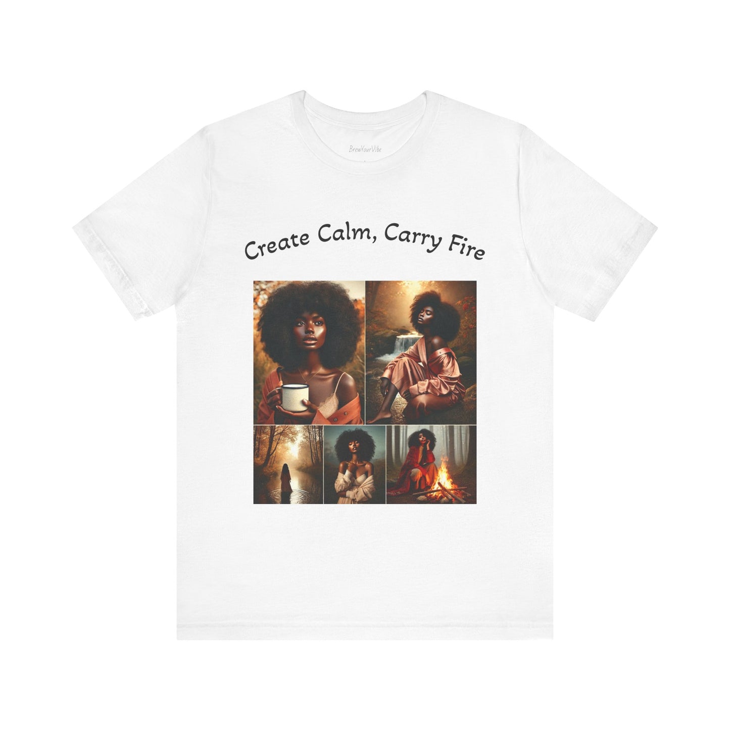 Mantra Tee — "Create Calm, Carry Fire" Lightweight Cotton T‑Shirt