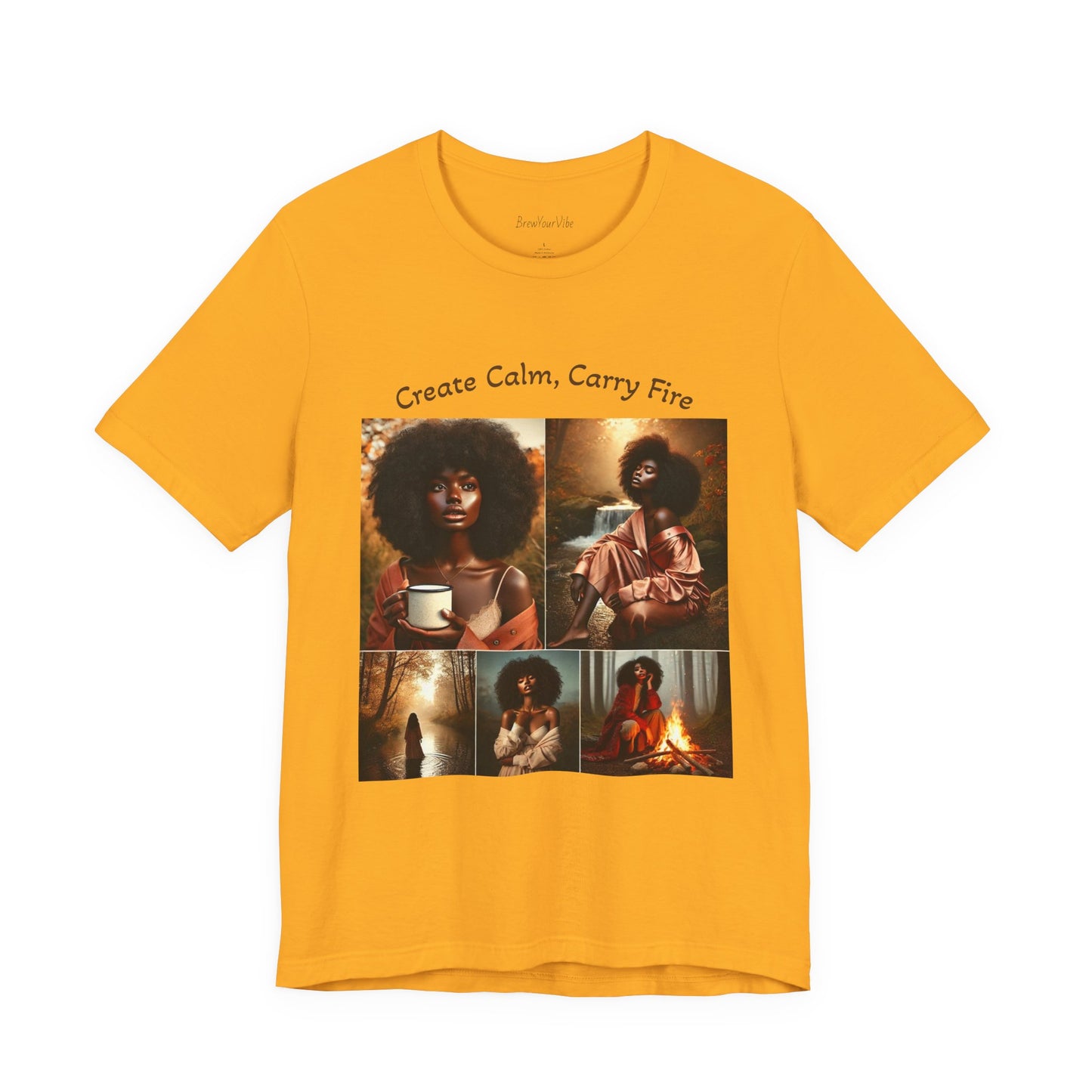 Mantra Tee — "Create Calm, Carry Fire" Lightweight Cotton T‑Shirt