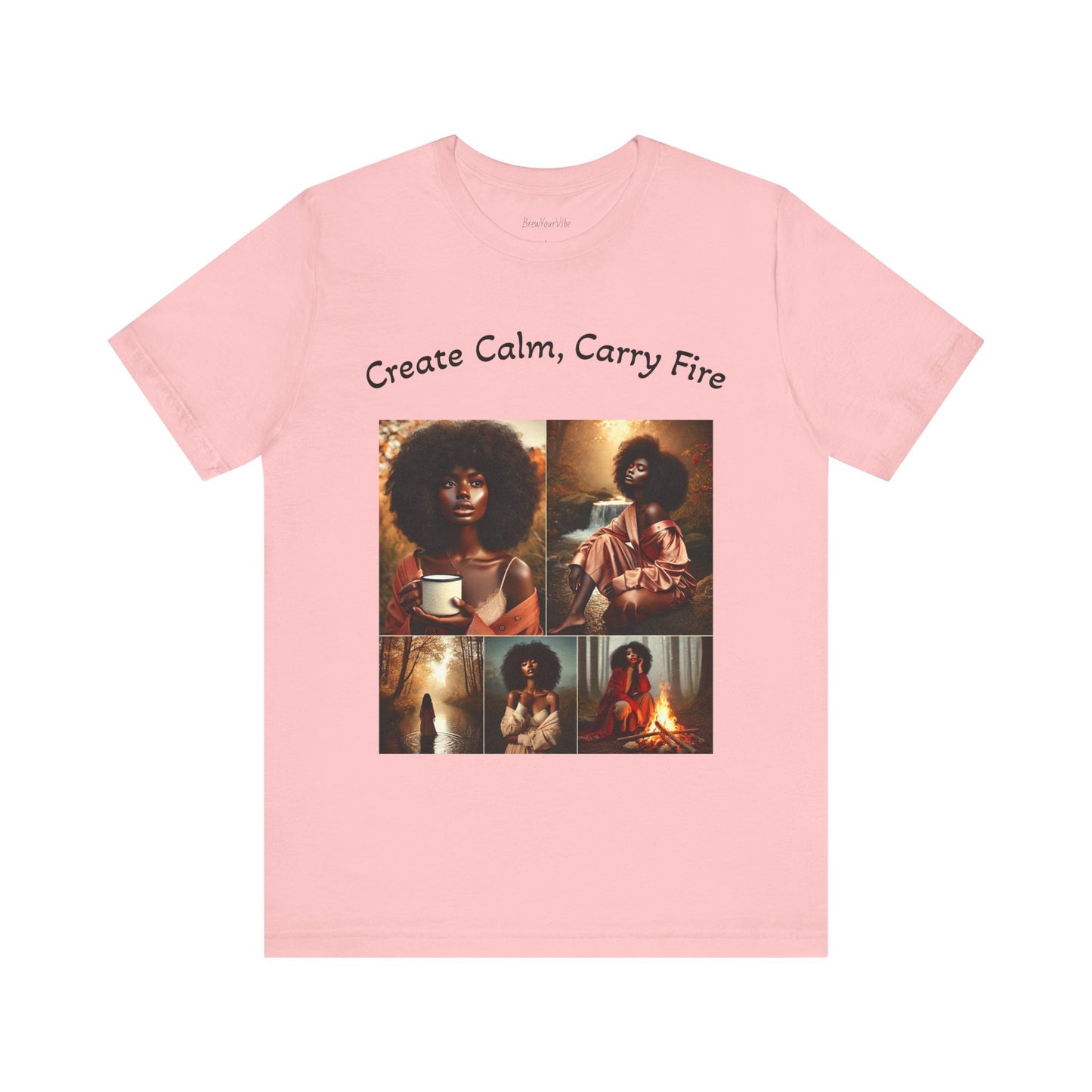 Mantra Tee — "Create Calm, Carry Fire" Lightweight Cotton T‑Shirt