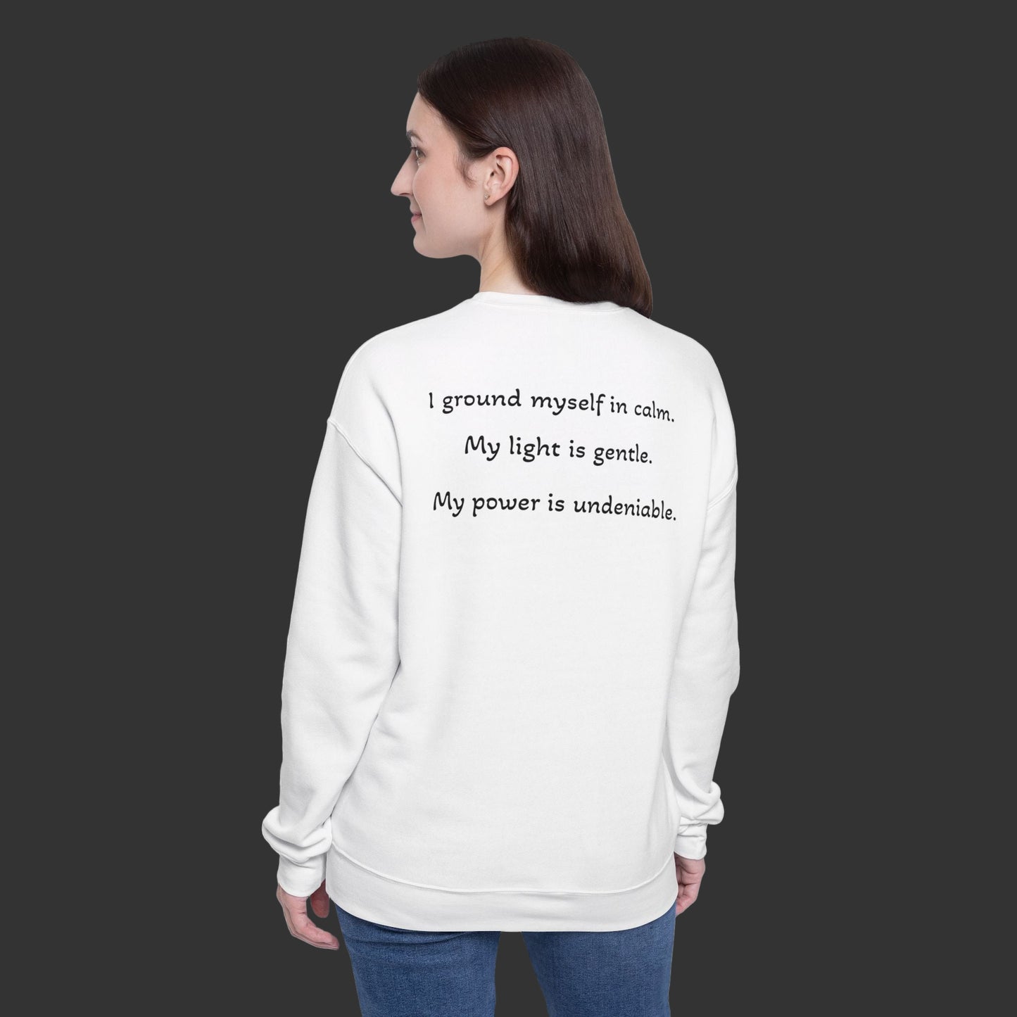 Luxe Meditation Vibes Sweatshirt — "Soft Glow, Quiet Power"