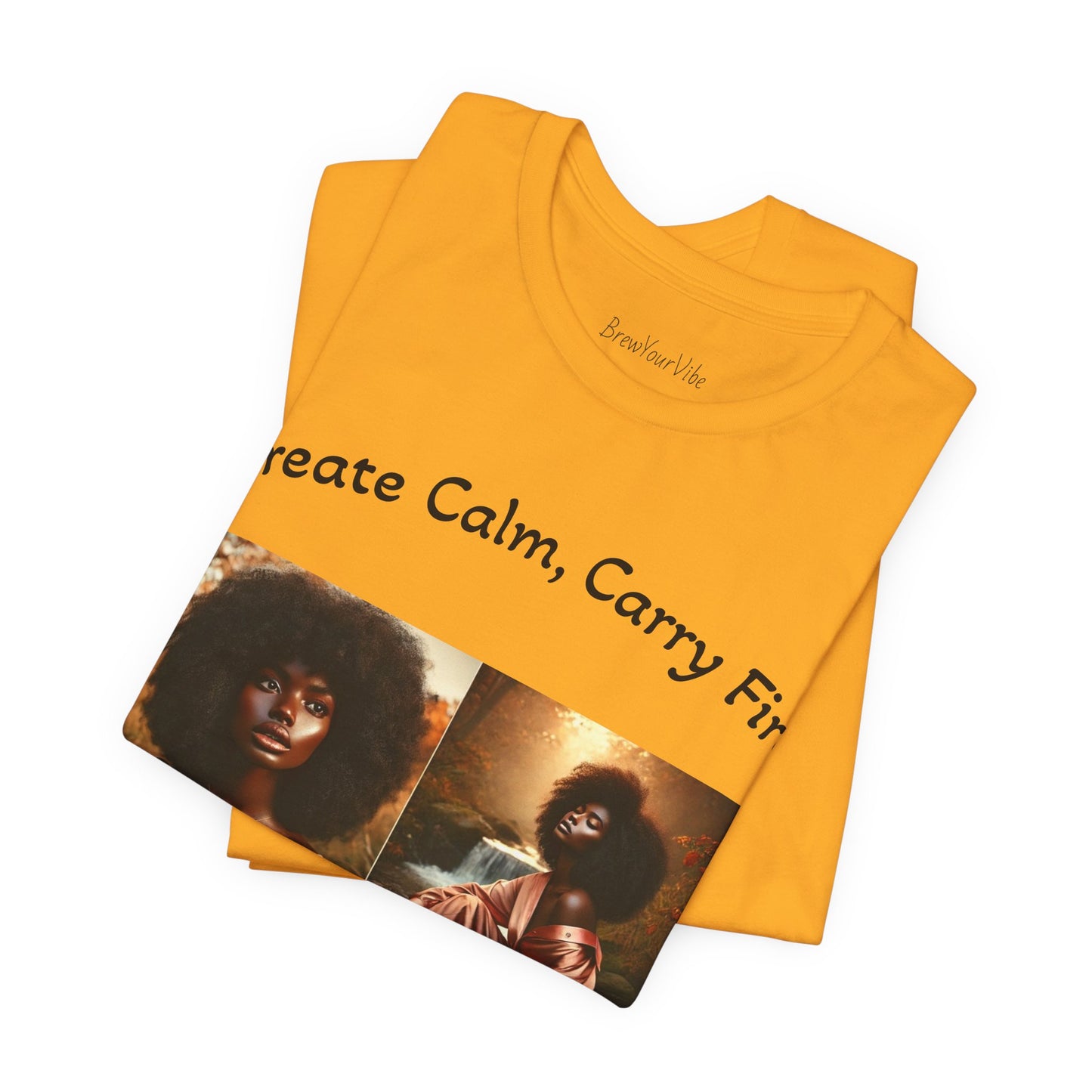 Mantra Tee — "Create Calm, Carry Fire" Lightweight Cotton T‑Shirt