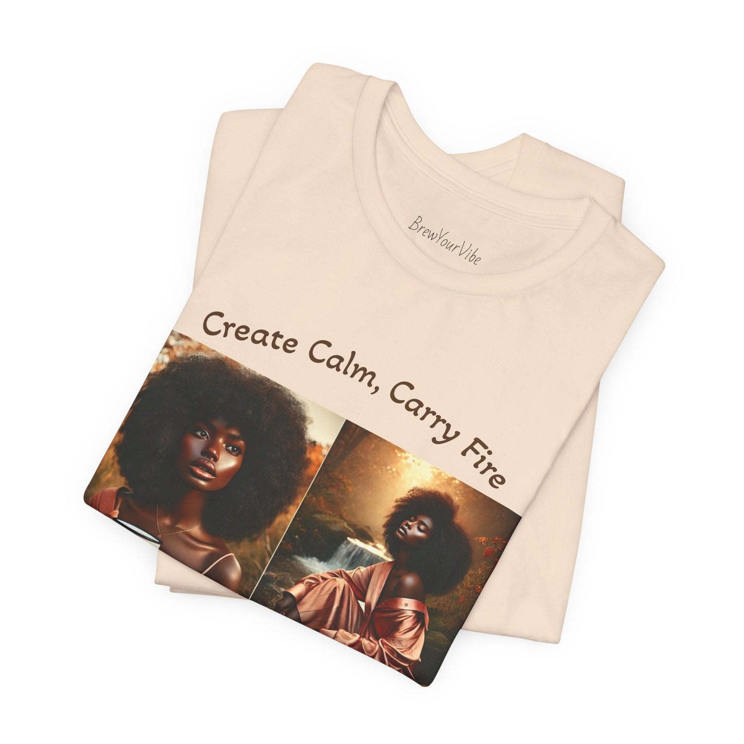 Mantra Tee — "Create Calm, Carry Fire" Lightweight Cotton T‑Shirt