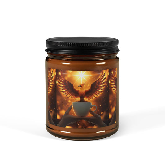Amber Phoenix Rising Soy Candle | Transformation Ritual for Women Who Rise