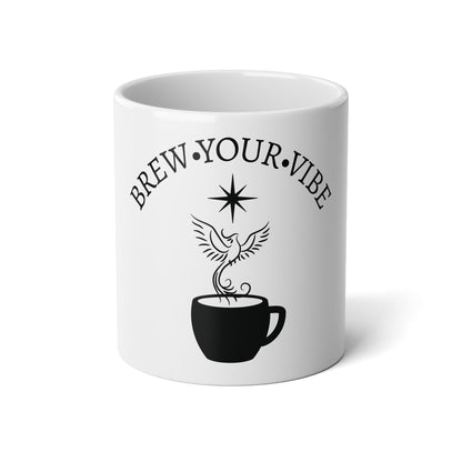 Brew Your Vibe 20oz Signature Logo — Inspirational Phoenix Coffee Cup
