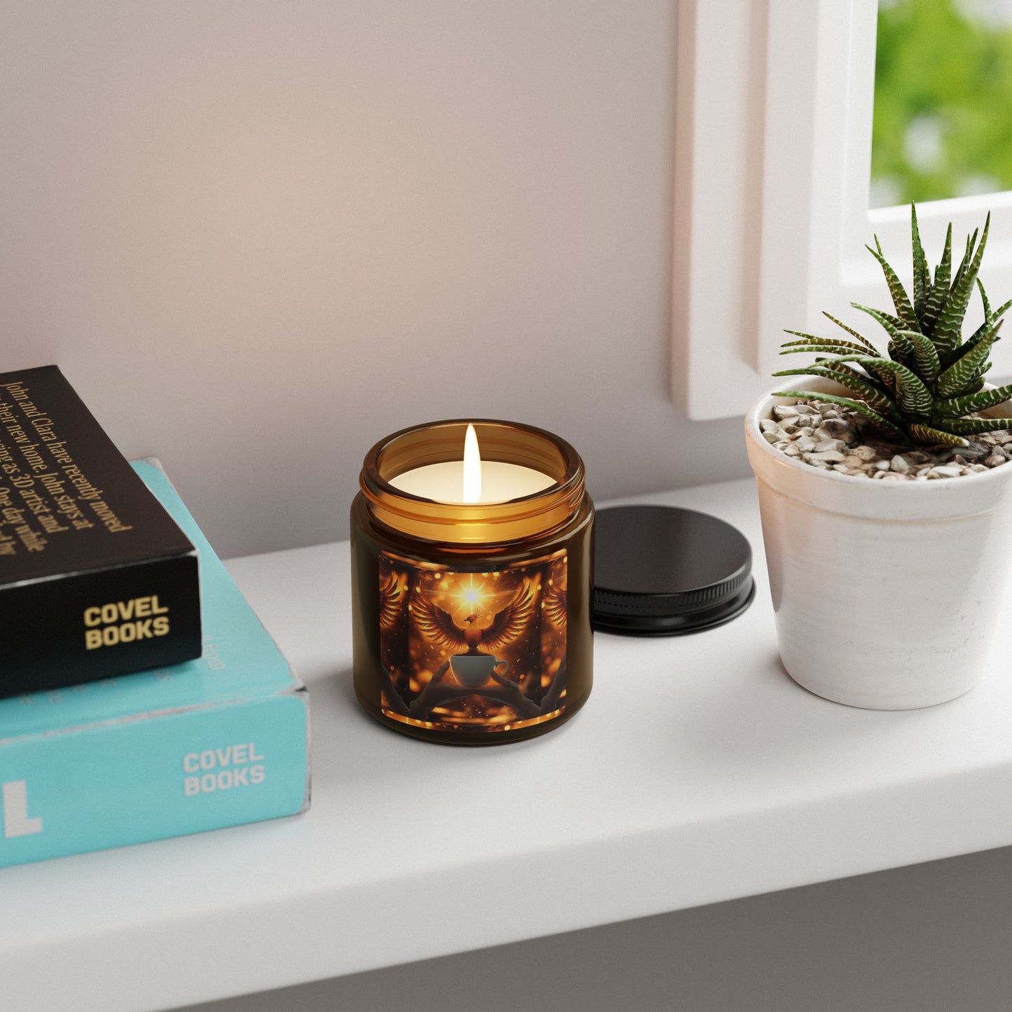 Amber Phoenix Rising Soy Candle | Transformation Ritual for Women Who Rise
