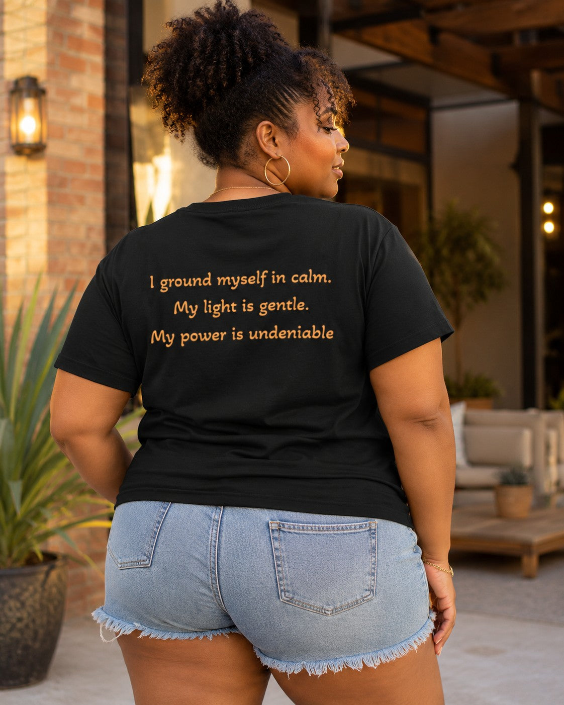 Soft Glow Quiet Power Affirmation T-Shirt | Women's Relaxed Tee