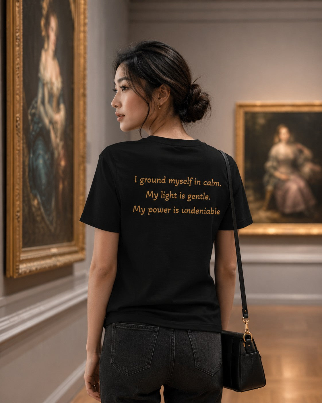 Soft Glow Quiet Power Affirmation T-Shirt | Women's Relaxed Tee