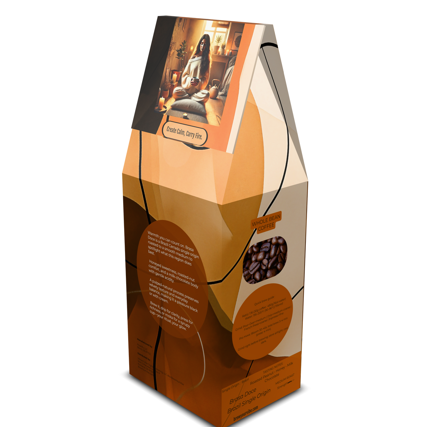 BRASA DOCE™ - Medium Roast Coffee (Whole Bean) - Tasting Notes: Roasted Peanut • Honey • Milk Chocolate -   Single Origin: Brazil