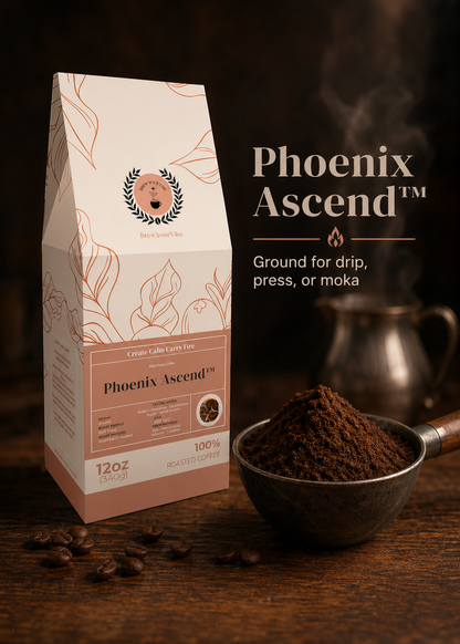 PHOENIX ASCEND™ — Dark Roast Coffee (Ground)- Tasting Notes: Rich Bakers Chocolate • Caramelized Sugar - Origins: Brazil • Mexico • Guatemala