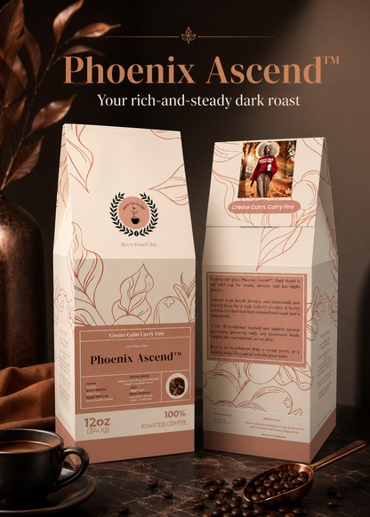 PHOENIX ASCEND™ — Dark Roast Coffee (Ground)- Tasting Notes: Rich Bakers Chocolate • Caramelized Sugar - Origins: Brazil • Mexico • Guatemala