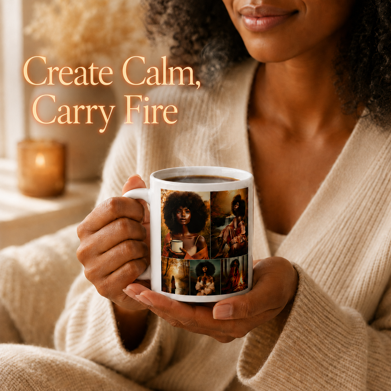 The Create Calm. Carry Fire. Ritual Mug | Golden Hour Collection