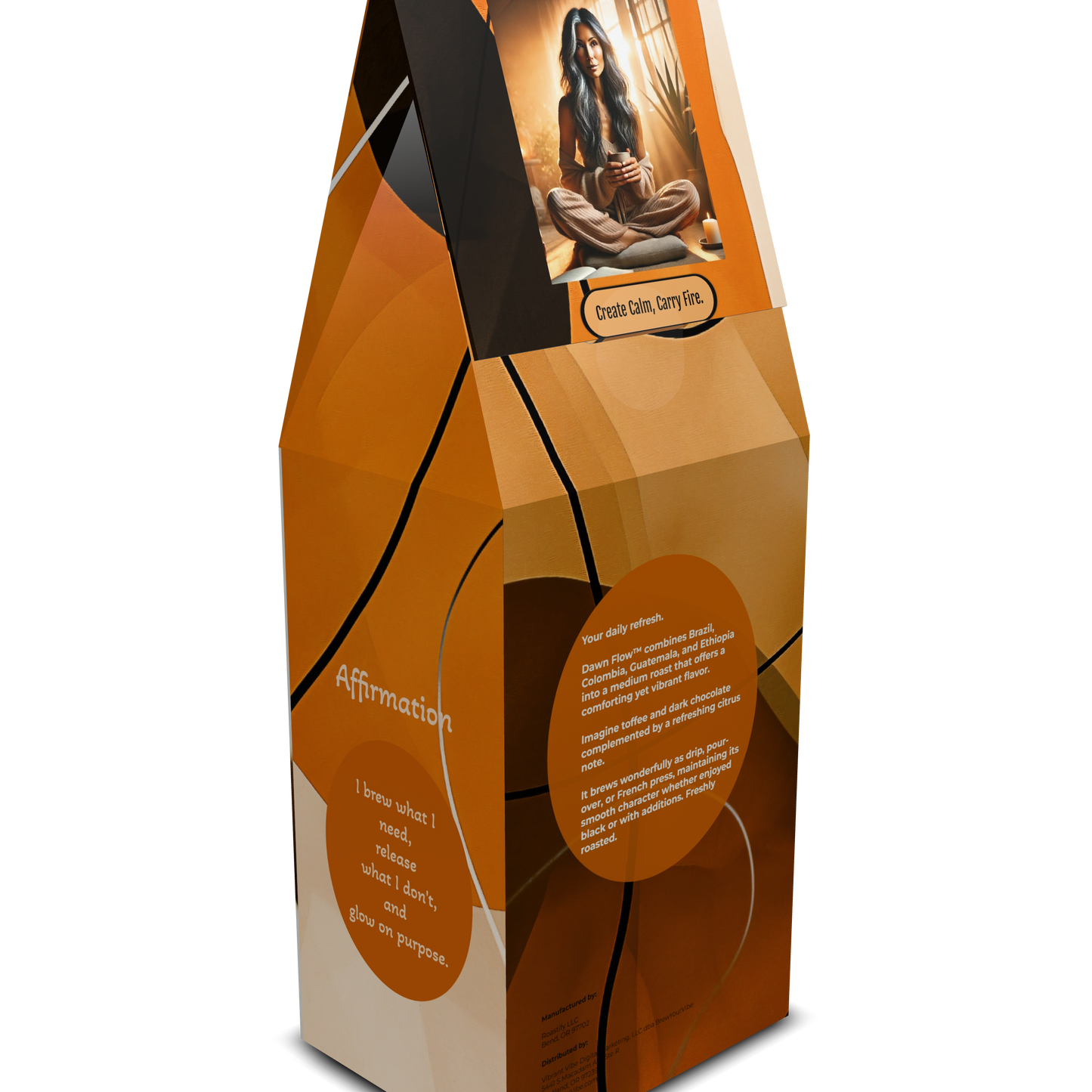 DAWN FLOW™ House Blend- Medium Roast Coffee (Ground) - Tasting notes: Toffee • Dark Chocolate • Citrus - Origins • Brazil • Colombia • Guatemala • Ethiopia