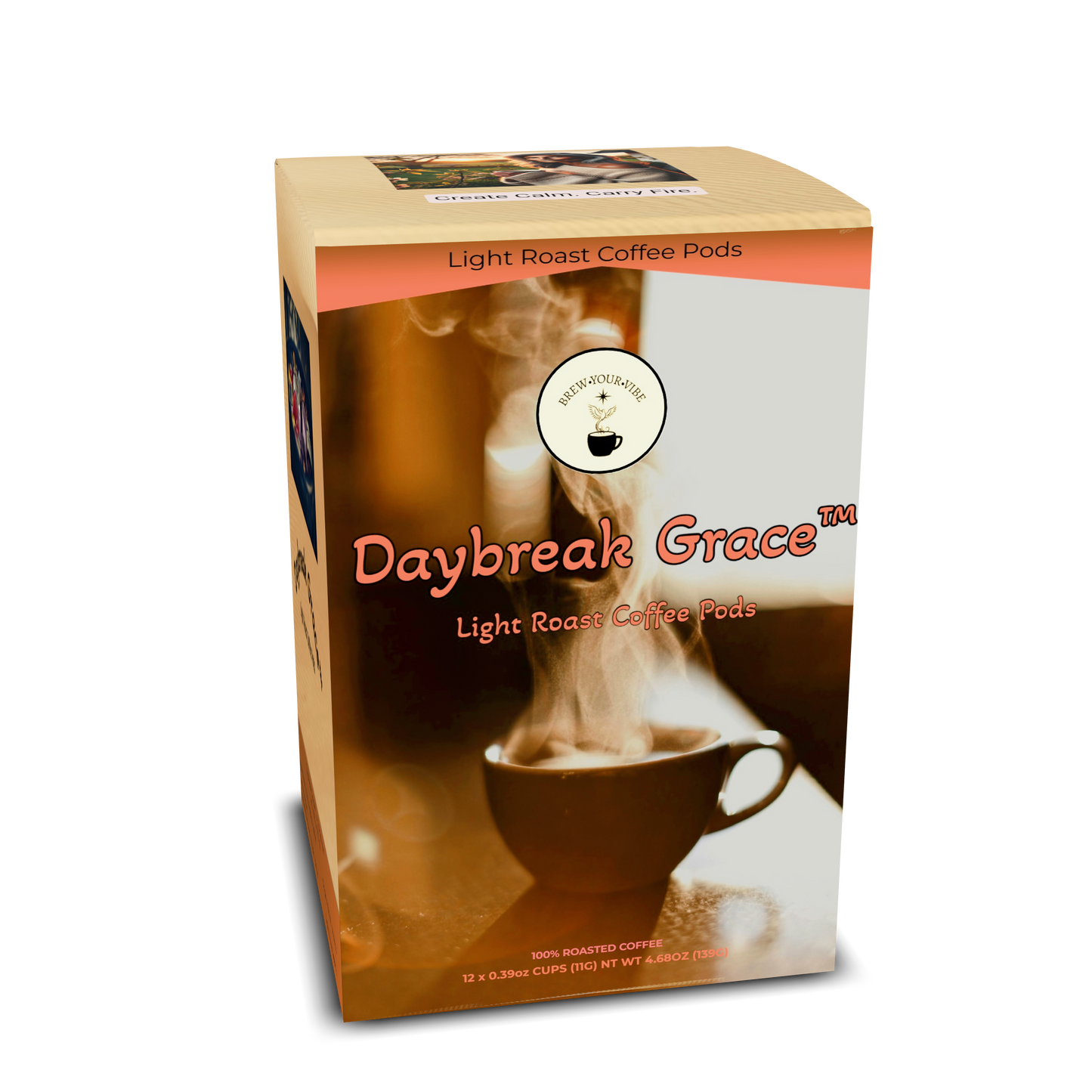 DAYBREAK GRACE™ - Light Roast Coffee Pods (12 Ct) Tasting Notes: Citrus • Stone Fruit • Honey • Cocoa - Origins: Ethiopia • Mexico • Brazil