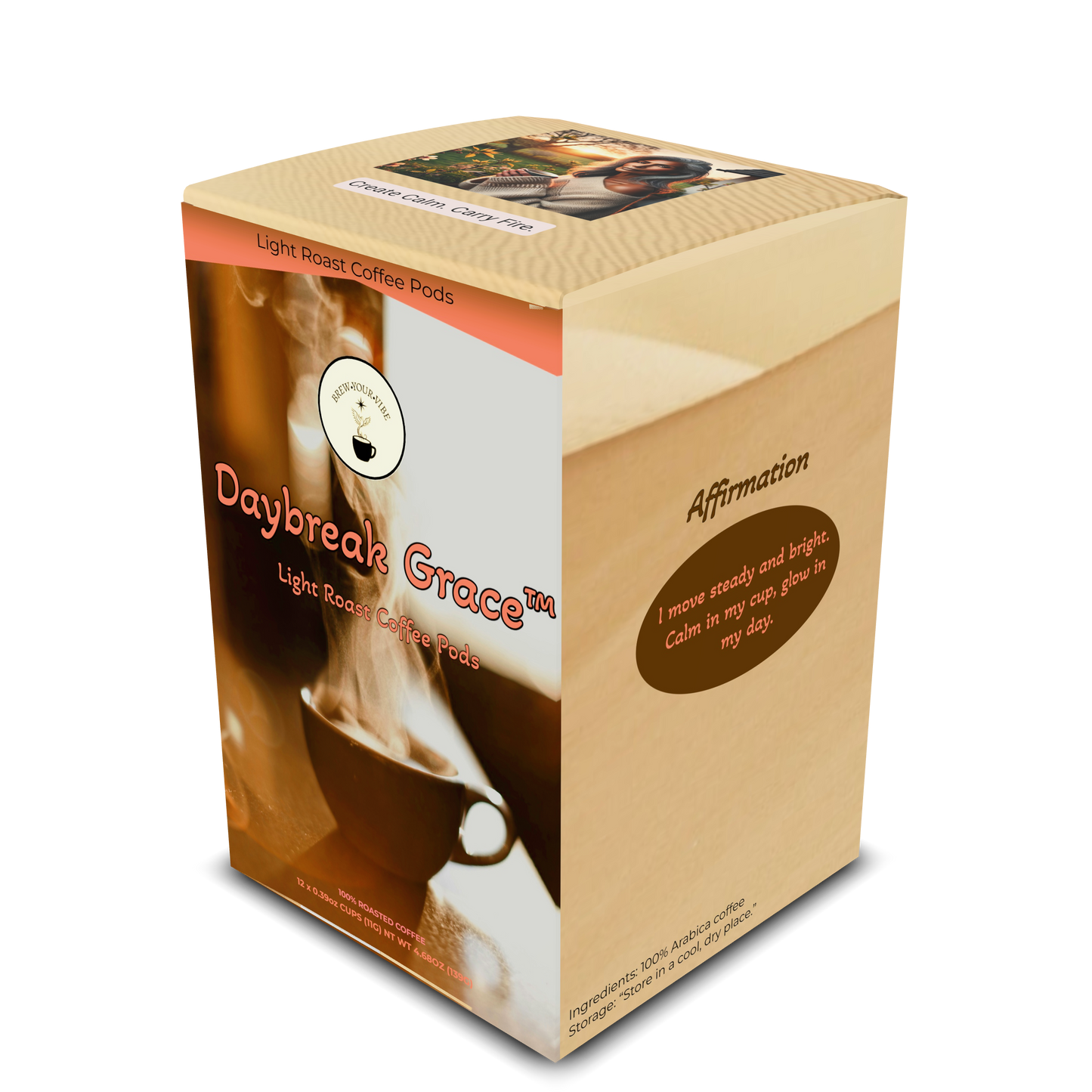 DAYBREAK GRACE™ - Light Roast Coffee Pods (12 Ct) Tasting Notes: Citrus • Stone Fruit • Honey • Cocoa - Origins: Ethiopia • Mexico • Brazil