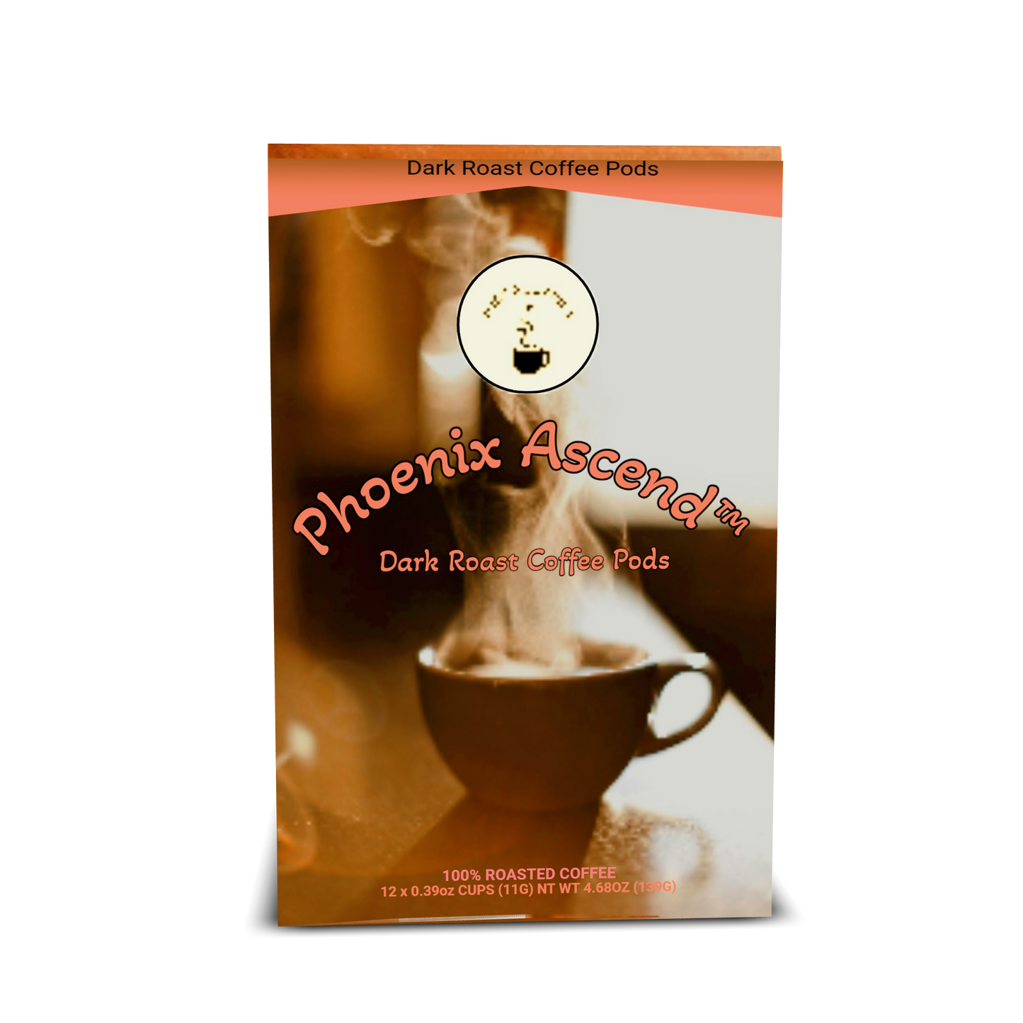 PHOENIX ASCEND™ — Dark Roast Coffee Pods (12 Ct) - Tasting Notes: Rich Bakers Chocolate • Caramelized Sugar - Origins: Brazil • Mexico • Guatemala