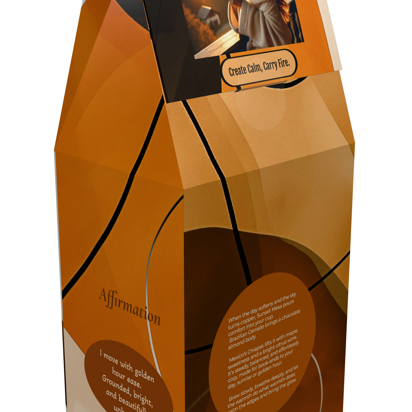 SUNSET MESA™ — Medium Roast Coffee (Whole Bean)  Tasting Notes: Chocolate-Almond • Maple • Citrus - Origins: Brazil • Mexico (Chiapas) — 100% Arabica