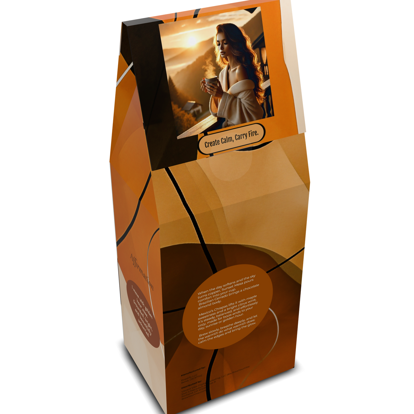 SUNSET MESA™ — Medium Roast Coffee (Whole Bean)  Tasting Notes: Chocolate-Almond • Maple • Citrus - Origins: Brazil • Mexico (Chiapas) — 100% Arabica