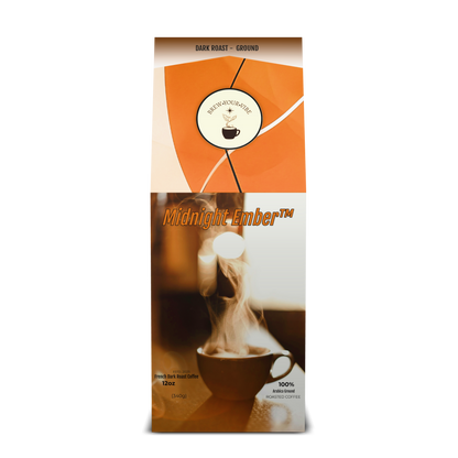 Midnight Ember™ — Dark French Roast Coffee (Ground) Tasting Notes: Baker’s Chocolate  • Caramelized sugar • Toasted Oak - Origin: Brazil
