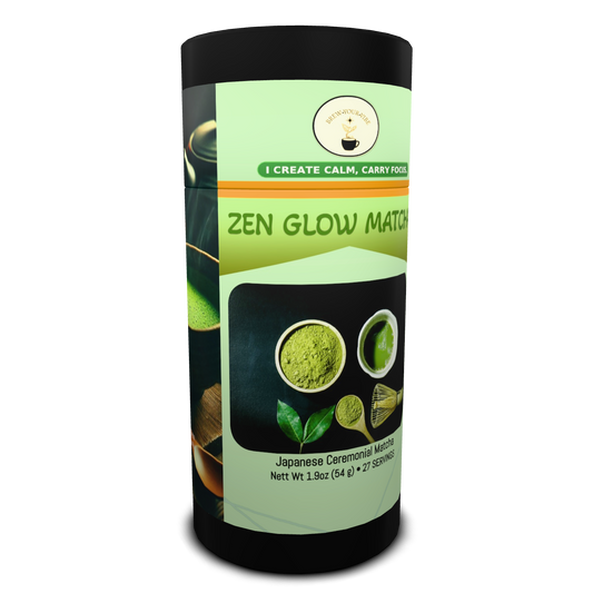 ZEN GLOW™ MATCHA (Ceremonial Grade) - Flavor Notes: Sweet Umami• Fresh Young Greens • Subtle Nori • Creamy Body • Honeyed Finish